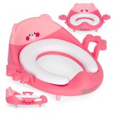 Homelux Wc szűkítő ülőke fülekkel puha párnával rózsaszín