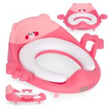 Homelux Wc szűkítő ülőke fülekkel puha párnával rózsaszín