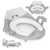 Homelux Wc szűkítő ülőke fülekkel puha párnával szürke