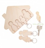 Homey Plus családi fali kulcstartó, nyírfából- 4 fős