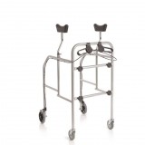 Hónaljtámaszos járókeret, rollátor fékkel