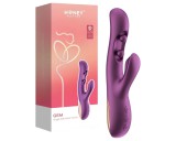 Honey Play Box Gem - okos gyöngyös G-pont és csiklóizgató vibrátor (lila)