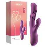 Honey Play Box Gem - okos gyöngyös G-pont és csiklóizgató vibrátor (lila)