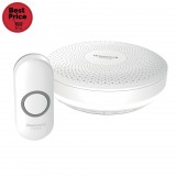 Honeywell Home DCR313N vezeték nélküli csengő, 150m hatótáv, 84 dB, 6 dallam, LED jelzőfény, IP55, 868 MHz