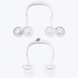 Hordozható Mini Nyakba Akasztható Ventilátor Fehér Színben