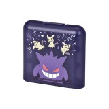 HORI NSX-091E Gengar és Mimikyu, Nintendo Switch 2, Switch 1, 24 kártyahely, Lila-Mintás, Kártyatartó tok