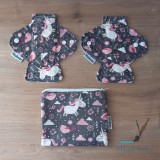 Horváthné Pális Rita e.v. 9422 Harka, Alpesi utca 34 B hello@ritakreativ.hu Tisztasági mosható betét csomag Mezei unikornis - 3db-os