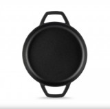 Hósse zománcozott öntöttvas duplafüles serpenyő 22cm, fekete (HOS-KIEG-019)