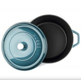 Hósse zománcozott öntöttvas edény 24cm, 3,1L, kék (HOS-KIEG-038)