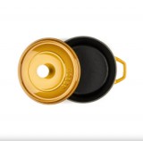 Hósse zománcozott öntöttvas edény 28cm, 4L, sárga (HOS-KIEG-023)