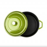 Hósse zománcozott öntöttvas edény 28cm, 4L, zöld (HOS-KIEG-022)