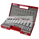 Hosszitott dugófej készlet 1/4",1/2" 20db FORTUM