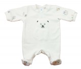 Hosszú ujjú plüss baba rugdalózó jegesmedvés mintával