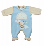 Hosszú ujjú rugdalózó, maci mintával