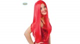 Hosszú vörös női paróka - halloween farsangi kiegészítő