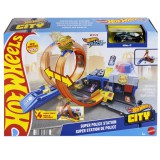 Hot Wheels City: Szuper rendőrkapitányság pályaszett kisautóval - Mattel