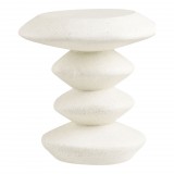 House Nordic Blackburn dohányzóasztal rostos agyagból, fehér, ø36x45,5 cm