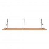 House Nordic Chiba fali polc, kőris furnér, fekete acél keret 120x29 cm