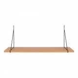 House Nordic Chiba fali polc, kőris furnér, fekete acél keret 80x29 cm