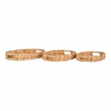 House Nordic Estoril fonott tálcák, vízi jácint, natúr, 3 db-os szett