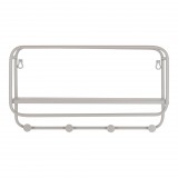 House Nordic Feira kalaptartó fogas, acél, szürke 45x15x25 cm