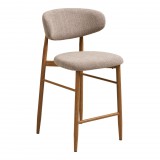 House Nordic Levanto bárszék, homokszín, fahatású lábak, tölgy