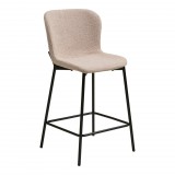 House Nordic Maceda bárszék, buklé, bézs, fekete lábak