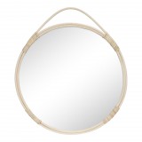 House Nordic Malo tükör rattan, natúr, ø50 cm