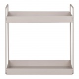 House Nordic Rabo álló dupla polc, acél, homok, 2 polcos 30x15x31 cm