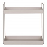 House Nordic Rabo álló dupla polc, acél, homok, 2 polcos 30x15x31 cm
