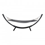 House Nordic Tripoli függőágy fa állványon fekete-szürke-fehér