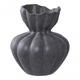 House Nordic Váza, kerámia, fekete ø17,2x19,4 cm