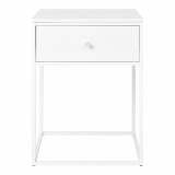 House Nordic Vita éjjeliszekrény, 1 fiók, fehér, fehér váz 40x40x55 cm