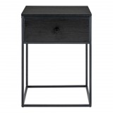 House Nordic Vita konzolasztal, 1 fiók, fekete, fekete váz 40x40x55 cm