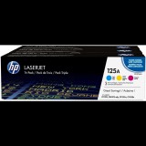 HP 125A 3 darabos tonerkazetta ciánkék-bíbor-sárga (CF373AM) (CF373AM)