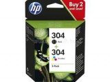 HP 304 2-pack Black/Tri-color Original Ink Cartridges (3JB05AE)