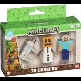 HP Mojang Studios 3 darabos Minecraft 3D radírfigura készlet - B Verzió (MC4021B)