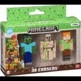 HP Mojang Studios 3 darabos Minecraft 3D radírfigura készlet - C Verzió (MC4021C)