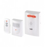 HSB 120 R Vezeték nélküli belépésjelző, 120 m, távkapcsolóval, 120m hatótáv, IP44 vízálló mozgásérzékelő, vízszintesen 110°-os érzékelés, elemes tápellátás