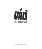 HTSART - Ú.M.K. Váli Dezső: K. Napló - könyv