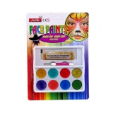 Hua Ba 8 színű arcfesték csillámmal és applikátorral 72375