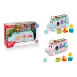 Huanger Music World: Formabedobós készségfejlesztő busz xilofonnal