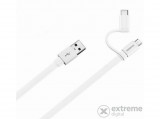 Huawei AP55S Micro USB -  USB Type-C adat- és töltőkábel, fehér