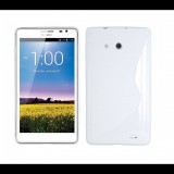 Huawei Ascend Mate 2, TPU szilikon tok, S-line, fehér (58949) - Telefontok