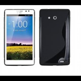 Huawei Ascend Mate 2, TPU szilikon tok, S-line, fekete (58948) - Telefontok