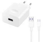 Huawei CP404B hálózati töltő USB aljzat (22.5W, PD gyorstöltő + Type-C kábel) FEHÉR