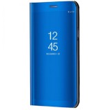Huawei Honor 50 Lite / Nova 8i, Oldalra nyíló tok, hívás mutatóval, Smart View Cover, kék (utángyártott) (110235) - Telefontok