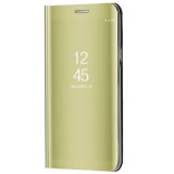 Huawei Honor X8 4G, Oldalra nyíló tok, hívás mutatóval, Smart View Cover, arany (utángyártott) (123004) - Telefontok