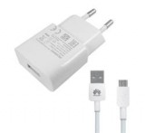 Huawei HW-050100E01W hálózati töltő USB aljzat (5W + microUSB kábel) FEHÉR