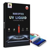 Huawei Mate 20 Pro, Kijelzővédő fólia, ütésálló fólia (az íves részre is!), Tempered Glass (edzett üveg), UV lámpával, 3D Full Cover, Mocolo UV Liquid, Clear (RS101532) - Kijelzővédő fólia